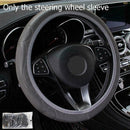 Black Car Steering Wheel Cover Quality Leather Breathable Best Anti-slip 37 A0L6