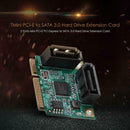 2 Ports Mini PCI-E PCI Express to SATA 3.0 Hard Drive Extension Card
