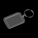 20pcs Photo Keychain - Acrylic Plastic Photo Picture Insert Holder Keyring, DIY