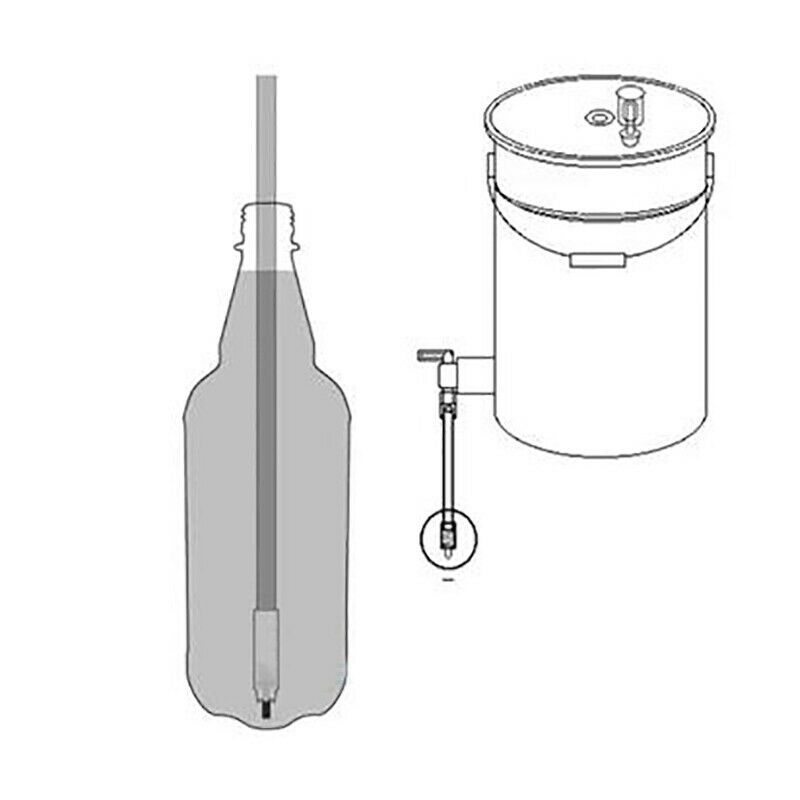 13.7 Inch Length Spring Loaded Beer Bottle Filler Home Brewing Stainless St Z9P1