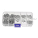 1 Box of 500 Pieces Stainless Steel Fishing Rolling Swivels Hook Connector