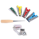 1 Set Fabric Bias Tape Maker Kits for Sewing Quilting Awl and Adjustable Binder