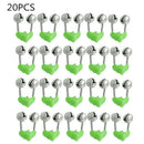 20Pcs Rod Tip Clamp Fishing pole fish Bite Lure Alarm Alert Twin Bell Ring clip