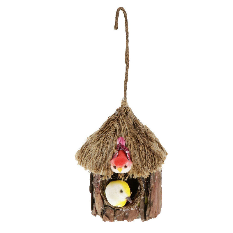 2Pcs Hanging Wildlife Bird Lounge Nest Garden Pocket Birds Rest House Handmade &