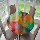 2Pcs 1.2m Elastic Edged Table Cover Round Tablecloth for Party Dinners