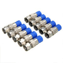 10x RG6 F Compression Connector Coax Cable Coaxial Fitting Compression Tool SeSã€