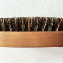 Men Bristle Beard Brush Moustache Wood Round Handle Mustache Hair Comb Barber