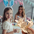 50pcs/set Windmill Pattern DIY Wooden Easter Hanging Pendant Home Decor Ornament