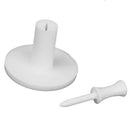 Rubber Winter Range Driving Mat GOLF TEE & HOLDER Swing Training Aid White