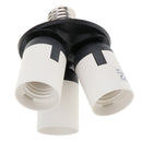 3 in 1 E27 LED Light Bulbs Socket Adapter Splitter, Standard Lamp Holder Base