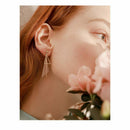 Korean Geometric Triangular Jewelry Irregular Earring White