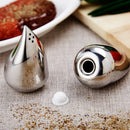 Droplets Shape Stainless Steel Cruet Bottles Seasoning Salt Shaker Cans Pep