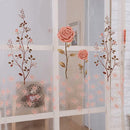 2 x 1M Jacinth Rose Tulle Voile Window Curtain Drape Panel Scraf Valance Sheer