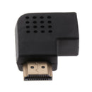 HDMI Left Angle Adapter Vertical Flat M/F Connector Low Profile Design