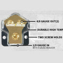 2 Way Power Distribution Block Power/Ground Splitter 0/4gauge AWG For Car A L6R7