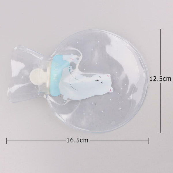 Cartoon Hot Water Bottle Cute Hand Warmer Water Injection Storage Bag (Bear