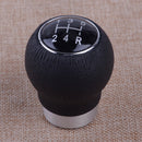 Car 5 Speed Leather Manual Gear Shift Knob ALUMINUM Stick +Tools Black Universal