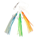 2pcs/pack   Squid Skirt Lures Saltwater Trolling Baits with 3 Hooks
