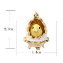 Hand Painted Enamel Glazed Broken Egg Shell Fashion Earring for Women with