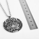 Retro Buddha Tibet Yoga Mandala Amulet Lotus Meditation Pendant Necklace Jewelry