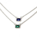 European Rhinestone Pendant Clavicle Chain Women 2 Layer Necklace Jewelry A