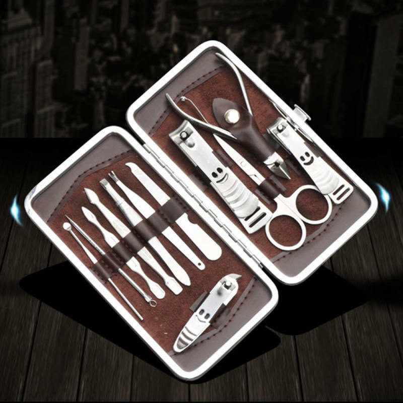 12pcs Manicure Pedicure Set Nail Clippers Callus Remover Hand Foot Care
