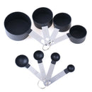 8Pcs/set Stainless Steel Measuring Cups and Spoons Set Kitchen Baking Gadg_