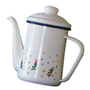 Traditional Enamel Dripless Tea Pot Hot Water Coffee Tea Pot Kettle 600ml