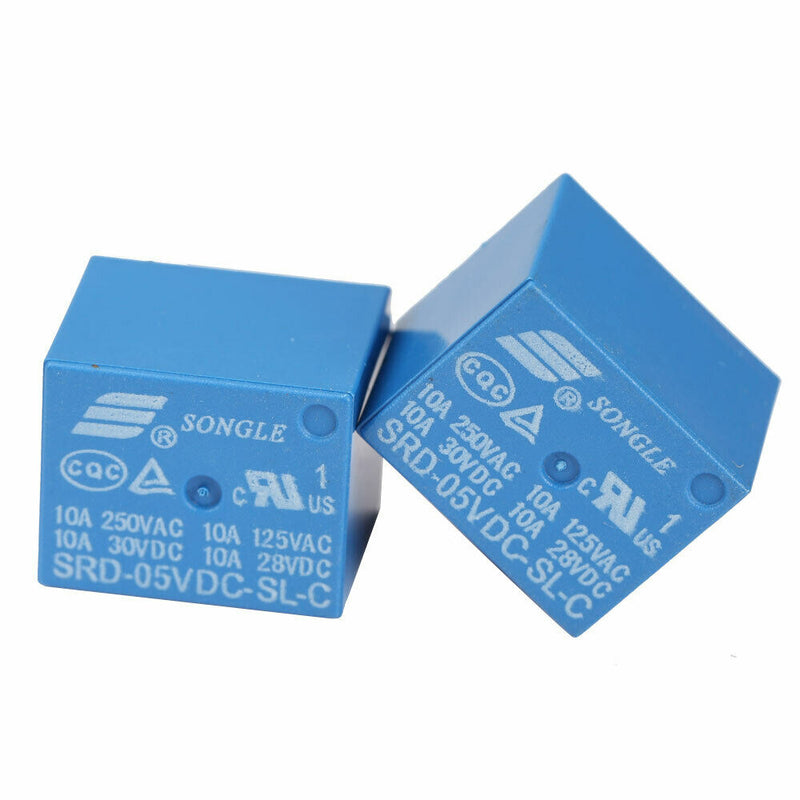 10Pcs T73-5V SRD-5VDC-SL-C 5 Pin 250V AC 28V DC Power Relay A