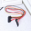 1Pc 50CM 22P SATA 7+15Pin M/F Serial Data Power Combo Cable Power ExtensionSEAU