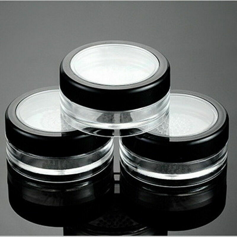 1pc 50g Plastic Loose Powder Jar Powder Puff Boxes Container Cosmetic AU Em S8Y5