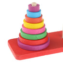Wooden Puzzle Stacking Tower Of Hanoi Kid Mathematical Educational ToysAT3C