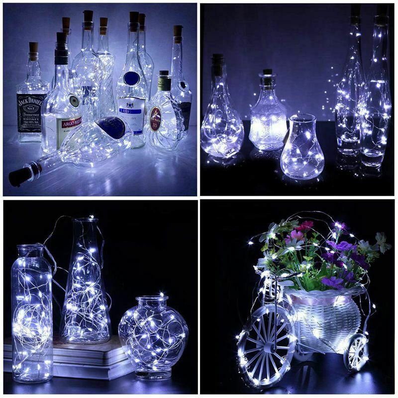 Cork Lights for Wine Bottle, Wine Bottle Lights 12 Pack 6.5ft 20 LED Wine C S5F7