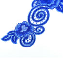 Embroidered floral lace neckline neck collar trim clothes sewing applique  ^