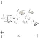 Acrylic Cartoon Bubble Fish Mirror Wall Stickers Home Decorative Stickers A