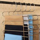 2 Pack Multi Pants Hangers Rack For Closet Organization Stainless Steel S-S