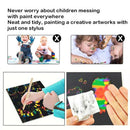 50 Piece Rainbow Magic Paper for Kids Black   Art Crafts Notes Boards Sh Ew