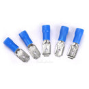 100pcs Female/Male Insulated Electrical Spade Crimp Terminal Wire Connector Blue