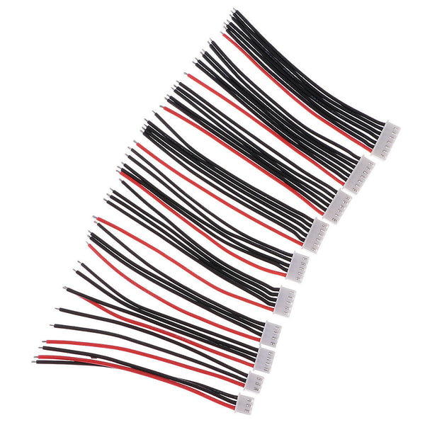 10pcs 2-6S Balancing Charge Silicon Cable JST-XH Plug Adapter for B6