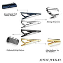 4Pcs Tie Clips for Men Tie Bar Clip Set for Regular Ties Necktie Wedding Bu H9Z3