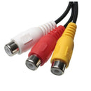 New 3 RCA Male To 6 RCA Female Plug Splitter Audio TV DVD Video Adapter AV