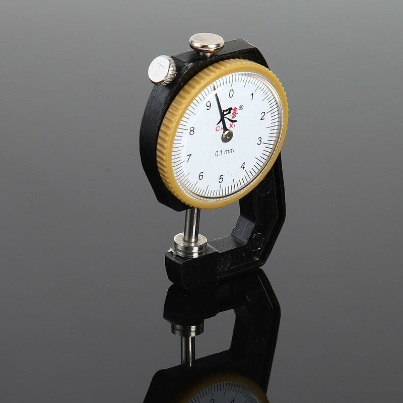 0-10mm 0.1mm Dial Leather Paper Thickness Gauge Meter Tester (Flat Head) A