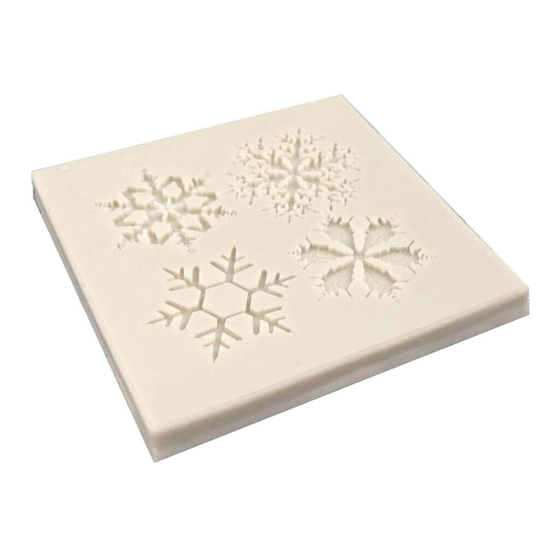 1 Set/4pcs Lovely Snowflake Liquid Silicone Fondant Mould Cake Mold DIY Candy