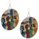 New Personality Handmade Natural African Wooden Earrings for Women Jewelry E
