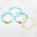 4pcs Boho Ethnic Weave Rope Bracelet DIY Beads Bangles Jewelry (Style 3) A
