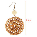 Rattan Tassel Earrings for Women Bohemian Statement Drop Dangle Earrings Ha