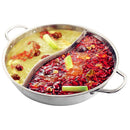 Stainless Steel Single-layer Cooking Pot Double Ear Mandarin Fondue Hot Pot