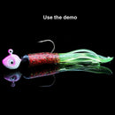 Fish Shape Head Lead Fishing Jig Single Hook Set Soft Bait Lure Carp Fishho A4S9