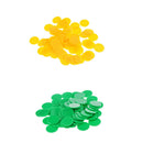 Portable 2 Set/200pcs Yellow+Green Plastic Bingo Markers Tokens for Kids Toys