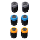 2 Pcs Battery Screw On Cup Cover for Wireless Microphone Mic Black&Blue